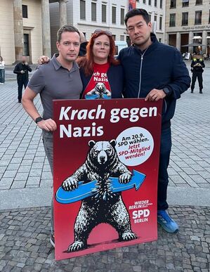 Sebastian Schlüsselburg, Bettina König und Marcel Hopp