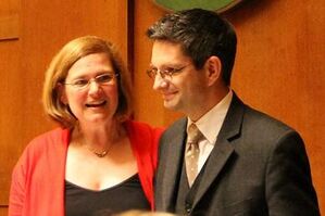 Bezirksbürgermeisterin Angelika Schöttler und Bezirksstadtrat Oliver Schwork
